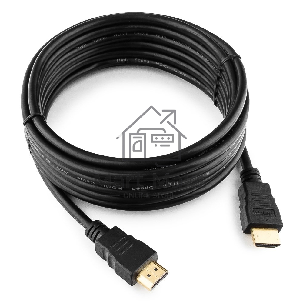 Кабель Cablexpert HDMI CC-HDMI4-15, 19M/19M, v2.0, медь, позол.разъемы, экран, 4.5м, черный, пакет