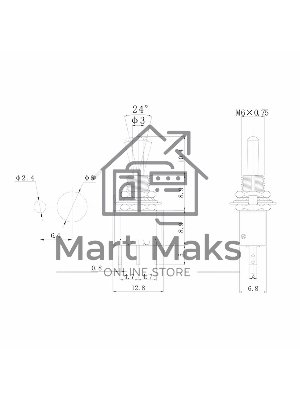 Тумблер 250V 3А (3c) ON-ON однополюсныйMicroRexant