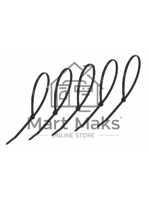 Хомут-стяжкa нeйлонoвая Rexant 300x4,8 мм, черная, упаковка 25 шт.