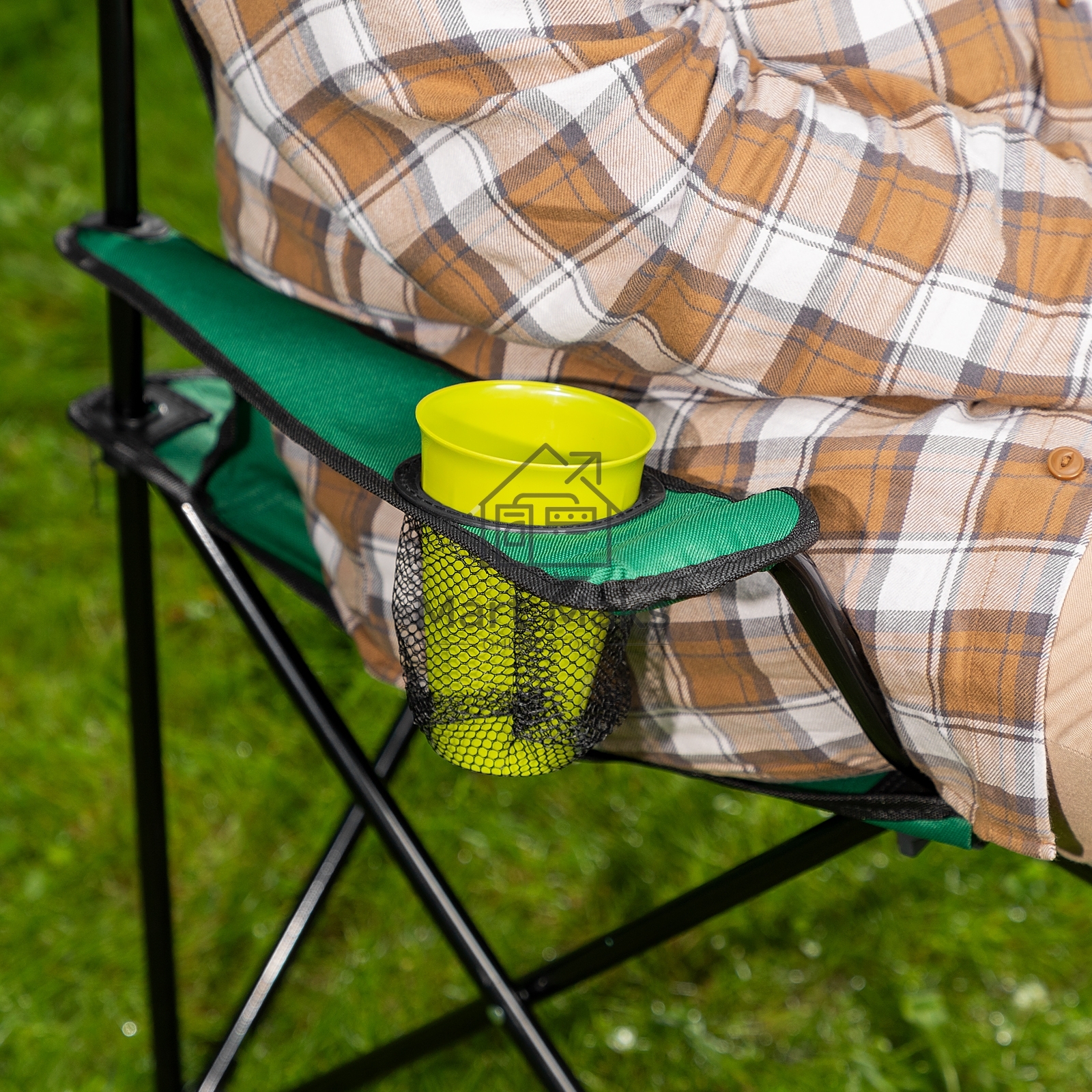 Стул складной PALISAD Camping с подлокотниками и подстаканниками 81х51х86 см 69608