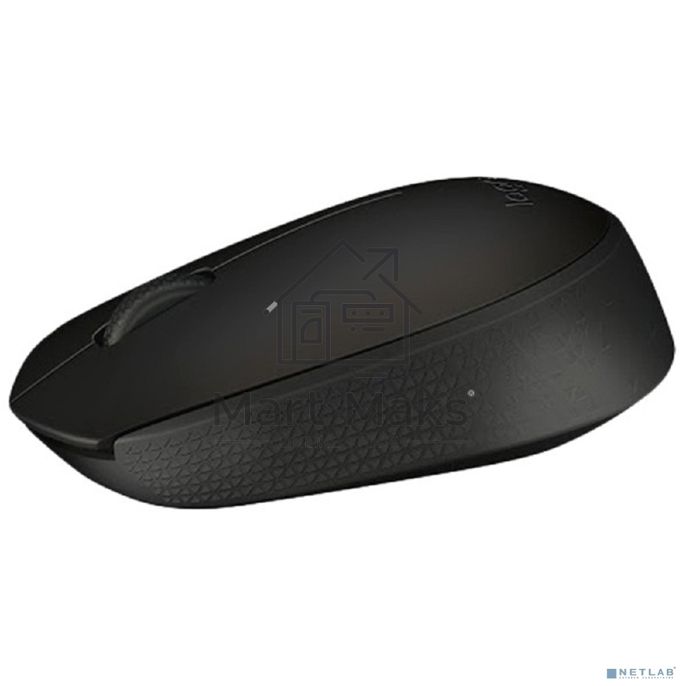 Мышь беспроводная Logitech B170 черный, 1000 dpi, радиоканал, USB, кнопки - 3