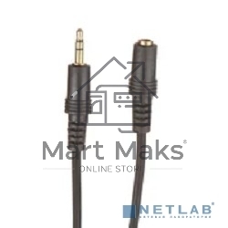 Удлинитель звуковой Exegate EX-CCA-423-1.5 (3.5mm Jack M/3.5mm Jack F, 1,5м, позолоченные контакты)