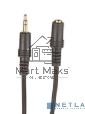 Удлинитель звуковой Exegate EX-CCA-423-1.5 (3.5мм Jack M/3.5мм Jack F, 1,5м, позолоченные контакты)
