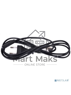 Кабель питания Cablexpert аудио/видео 0,5м, CEE 7/16 - C7, VDE, 2-pin, 2х0,75, черный, пакет (PC-184-VDE-0.5M)