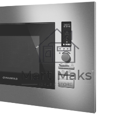 Микроволновая печь встраиваемая Maunfeld JBMO820GS01 нержавеющая сталь, 20 л, 1080 Вт, переключатели - поворотный механизм/кнопки