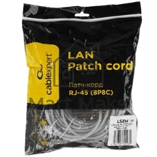 Патч-корд LSZH UTP Cablexpert PP31-10M cat.5e, 10м, литой, многожильный, серый