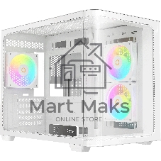Компьютерный корпус Ocypus Iota C50 WH Curve ARGB Digital (Iota-C50-WHD300CD-GL)