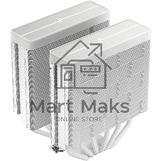 Кулер для процессора DEEPCOOL AG620 WH ARGb V2 LGA20XX/1700/1200/115X/AM5/AM4 (9шт/кор, TDP 260W, PWM, ARGb DUAL Fan 120мм, 6 тепл. трубок, белый) RET