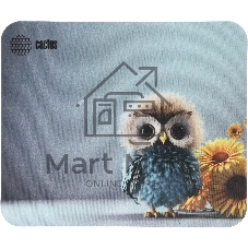 Коврик для мыши Cactus Owl gray рисунок 300x50x3мм (CS-MPC-D12M)