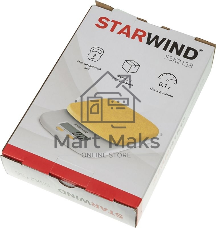 Весы кухонные Starwind SSK2158 макс.вес:2кг оранжевый