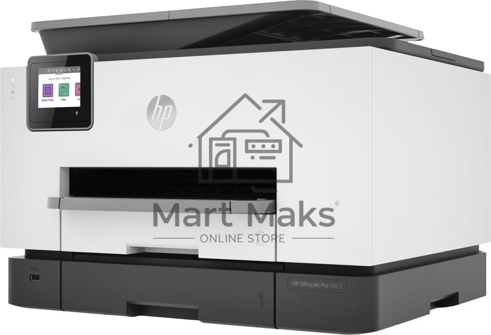 МФУ струйное HP Officejet Pro 9023 AiO (1MR70B), A4, цветной, до 24 стр/мин. (ч/б) до 20 стр/мин. (цвет), скан. до 15 стр/мин. (ч/б) 8 стр/мин. (цвет), 1200x1200dpi, USB, RJ-45, Wi-Fi, Air Print