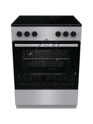 Плита электрическая Gorenje GEC6A11SG серый, конфорок 4 электрических, духовка 65 л, 60 см x 85 см x 60 см