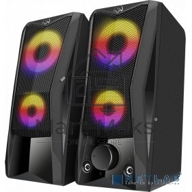 Колонки Sven 445, черный, USB, 2.0,2x3 Вт(RMS), подсветка