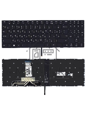 Клавиатура для ноутбука Lenovo Legion Y520 Y520-15IKB черная без рамки, белый подсветка