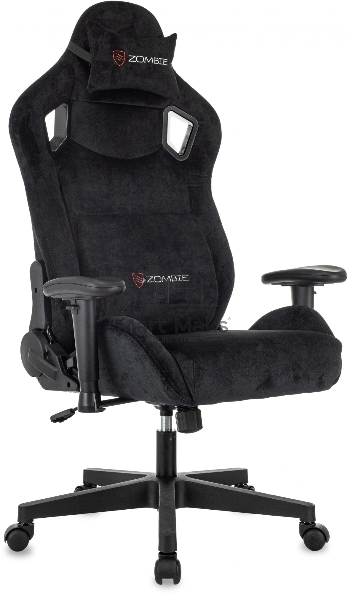 Кресло игровое Zombie Ghost Fabric черный Light-20 крестов. пластик