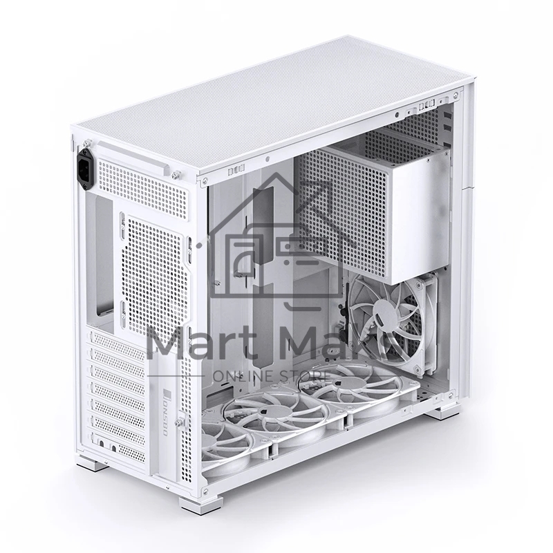 Корпус без блока питания Case JONSBO D41 STD, Midi-Tower, TG, no fan, 1xUSB-A 3.2 + 1xUSB-C 3.2, ATX, mATX White