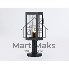 Светильник Ambrella light ST2411 BK/CL черный/прозрачный IP54 E27 max 40W 110*110*350