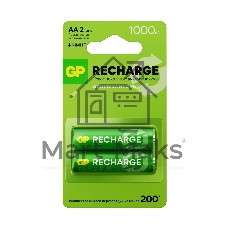 Аккумулятор GP Smart Energy 100AAHCV-2CRSBC2 AA NiMH 1000mAh (2шт)