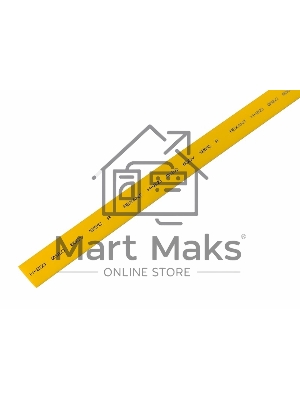 Термоусаживаемая трубка Rexant 12,0/6,0 мм, желтая, упаковка 50 шт. по 1 м