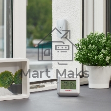 Термометр электронный Rexant S3341BF с часами и беспроводным выносным датчиком