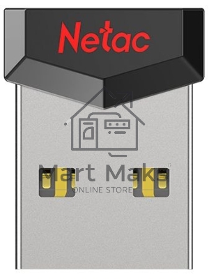 Флешка USB Netac UM81 (NT03UM81N-032G-20BK), 32Gb, USB 2.0, R/W 30/10, черный/красный