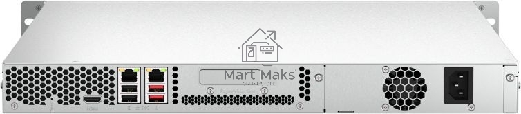 Сетевое хранилище SMB QNAP TS-464U-8G NAS 4 HDD trays, rackmount 1U, 1 PSU. 4-core Intel Celeron N5105/N5095 2.0-2.9 GHz, 8 GB RAM MAX, 2x2.5GbE, 2xUSB 3.2 Gen 2 (10Gbps), 2xUSB 2.0, 1xHDMI, PCIe Gen 3 x2, W/o rail kit RAIL-B02