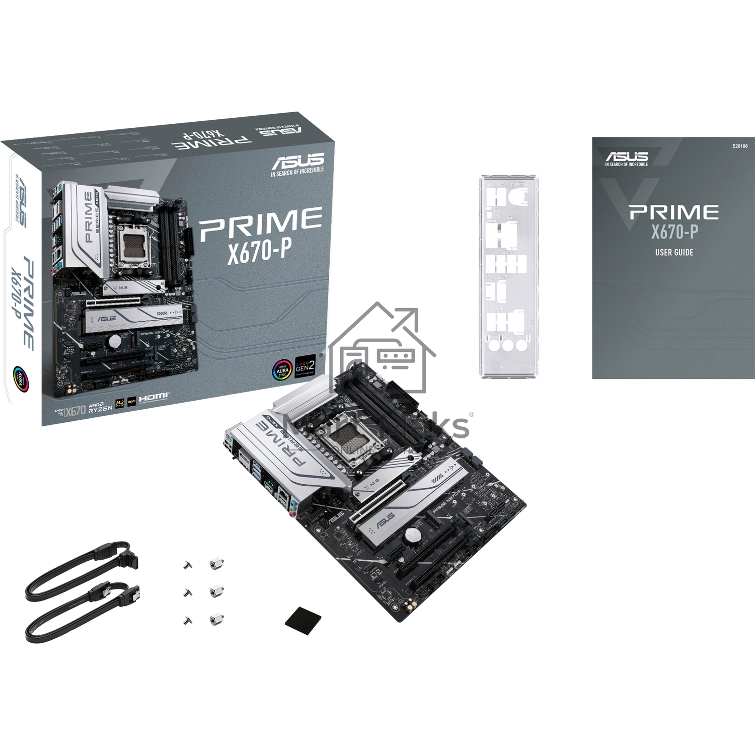 Материнская плата ASUS PRIME X670-P, AM5, AMD X670, 4xDDR5, 6xSATA, 3xM.2, 1xPCI-E 4.0 x16, 2xPCI-E 4.0 x4, 1xPCI-E x1, 1xHDMI, 1xDP, 1x 2.5Gb LAN, 2xUSB-A 2.0, 3xUSB-A 3.2 Gen 1, 3xUSB-A 3.2 Gen 2, 1xUSB-C 3.2 Gen 2x2, 3x3.5 мм, 7.1, ATX.