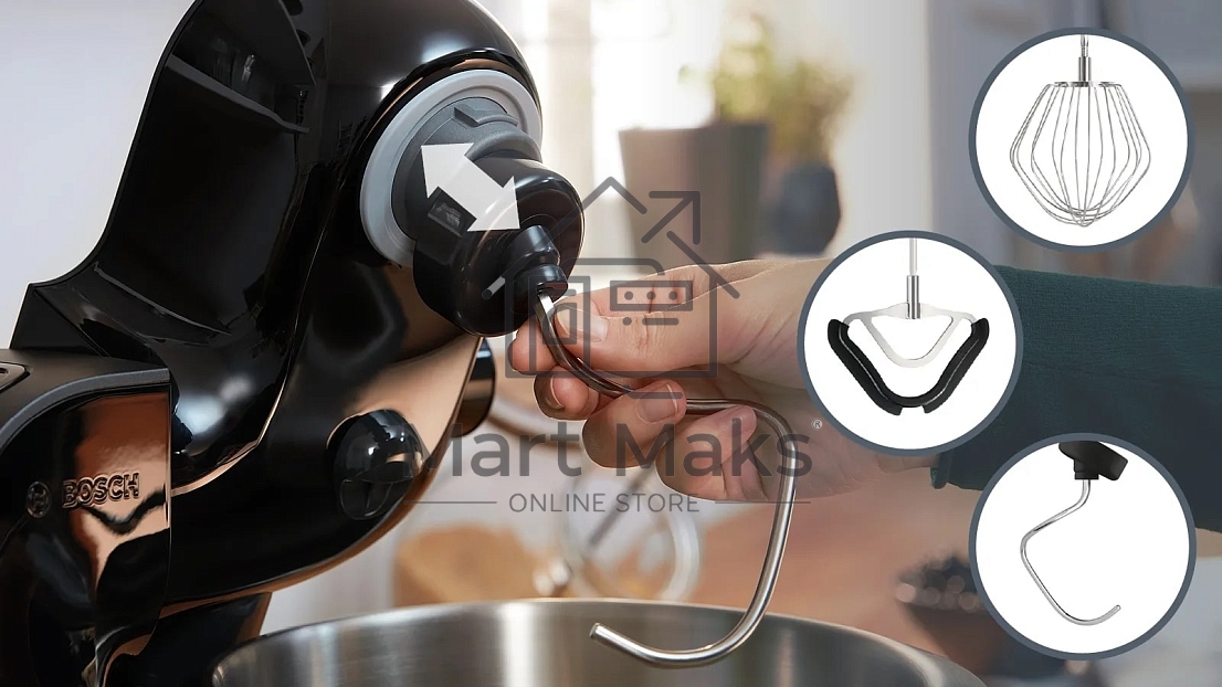 Кухонный комбайн Bosch 1000 Вт, черный