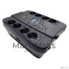 Источник бесперебойного питания Powercom Back-UPS SPIDER, Line-Interactive, LCD, AVR, 550VA/330W, Schuko, USB, черный (1456259)