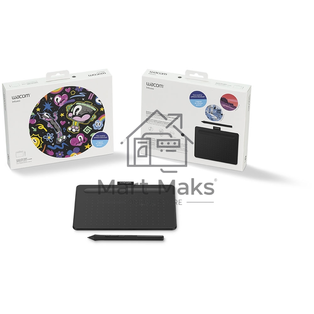 Планшет для рисования Wacom Intuos S CTL-4100K-N USB черный