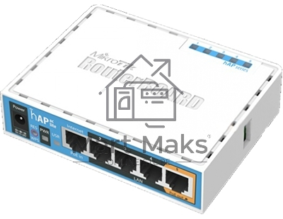 Роутер MikroTik RB952Ui-5ac2nD 2.4+5 ГГц, 802.11a/b/g/n/ac, MIMO 2x2, 5x Ethernet