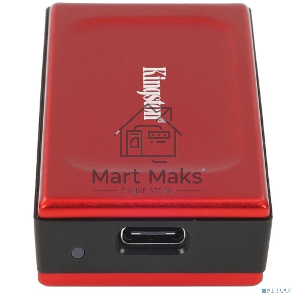 Твердотельный накопитель Kingston External SSD XS1000, 2000GB, Type-C/A, USB 3.2 Gen 2, R/W 1050/1000MB/s, 70x33x14mm, 29g., Red (5 лет)