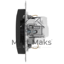 Механизм розетки 1-м Glossa 16А с заземл. антрацит SchE GSL000743