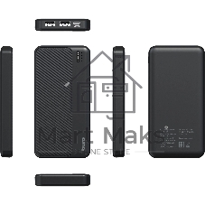 Портативный аккумулятор Buro BPF10A 10000mAh QC3.0/PD3.0 22.5W 2.1A 2xUSB-A/USB-C черный