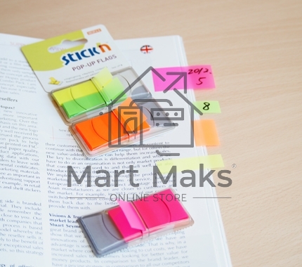 Закладки самокл. индексы пластиковые Stick`n 26013 25x45мм 1цв.в упак. 50лист Z-сложение блистер