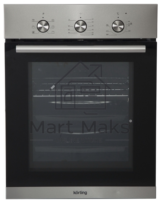 Встраиваемая электрическая духовка Korting OKB 4630 CMX / 59.6 х 45 x 55 см, 6 режимов нагрева, механическое управление, утапливаемые переключатели, таймер, нержавеющая сталь