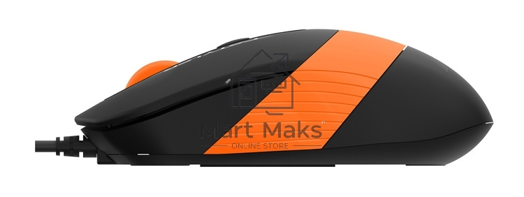 Мышь проводная A4Tech Fstyler FM10 черный/оранжевый, 1600 dpi, USB, кнопки - 4