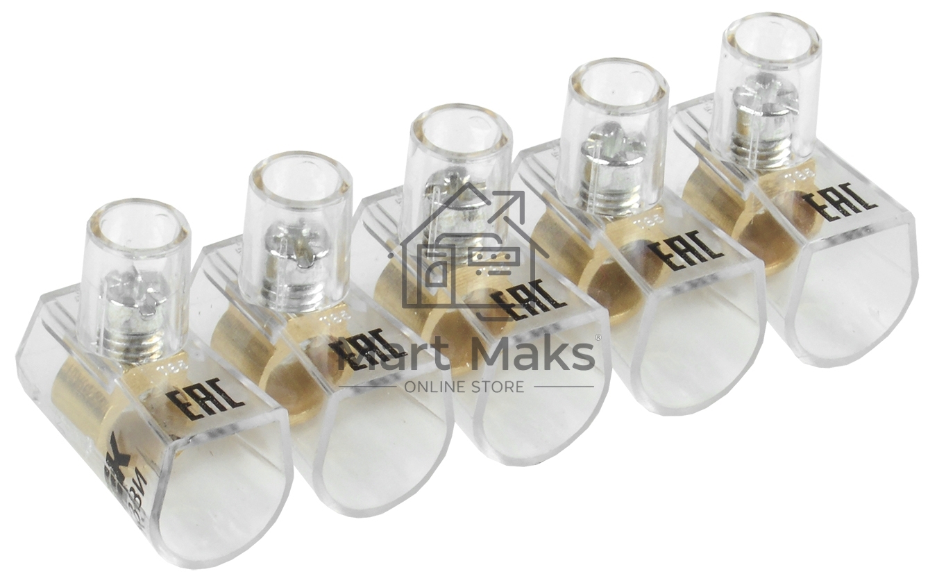 Зажим винтовой концевой изолированный IEK КЗВИ 10 мм2 (5x1)