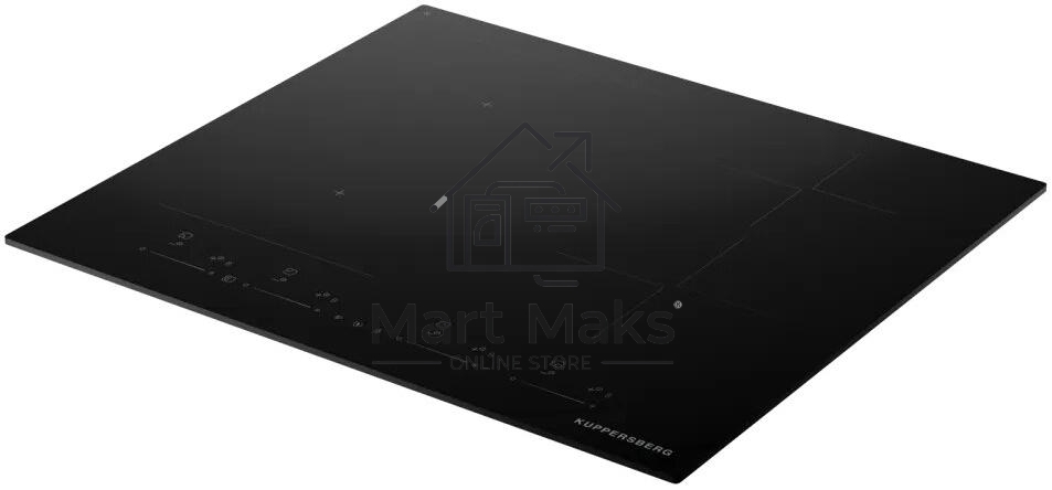 Варочная поверхность Kuppersberg ICI 616 60 см, индукция, High-Tech, inverter, прямой край, 9 уровней мощности, бустер, Stop and Go, Bridge zone, автоматическое отключение, таймер, индикатор остаточного тепла, сенсорное/слайдерное управление, черный