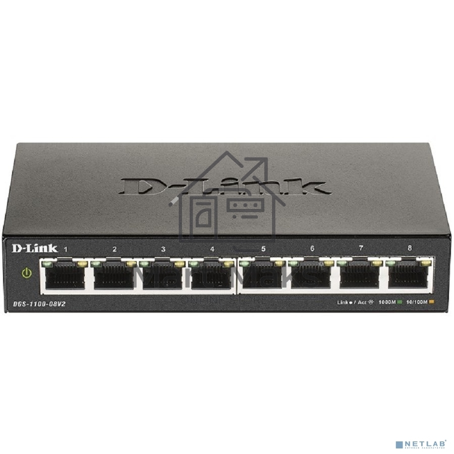 Коммутатор D-Link DGS-1100-08V2 8-ports, DGS-1100-08V2/A1A