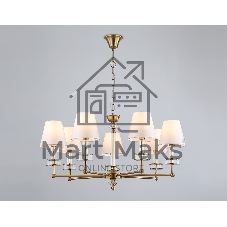 Люстра Ambrella light LH71023/7 BS/WH латунь/белый E14*7 max 40W D820*1130