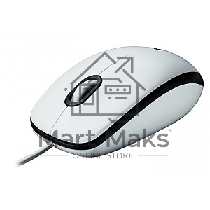 Мышь проводная Logitech B100 белый, 1000 dpi, USB, кнопки - 3