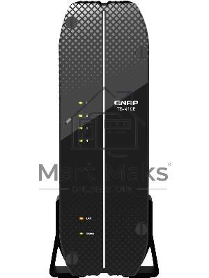 Сетевое хранилище SMB QNAP TS-410E-8G NAS fanless 4 2.5 SSD trays. Intel Celeron J6412 4-core 2.0-2.6 GHz, 8 Gb RAM (max), 2x2.5 GbE, 4xUSB 3.2 Gen 2 (10Gbps),1xHDMI