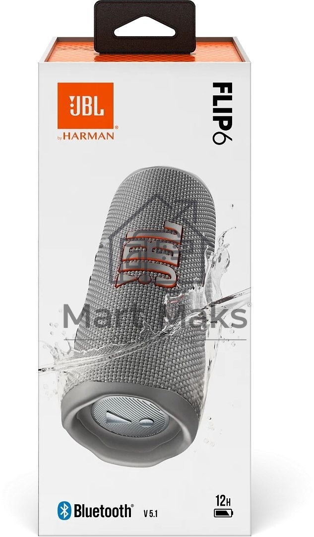 Портативная акустика JBL Flip 6 серый, Bluetooth 5.1