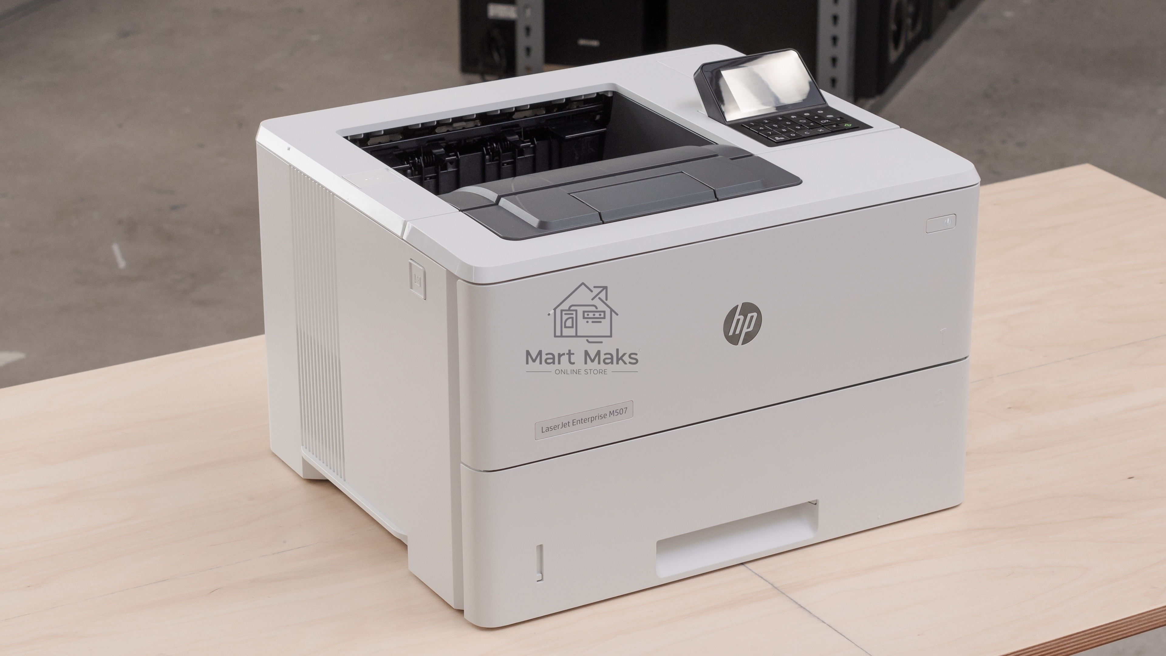 Принтер лазерный HP LaserJet Enterprise M507dn (1PV87A), A4, ч/б, печ. до 43 стр/мин, 1200 x 1200 dpi, USB, RJ-45, Air Print, Mopria