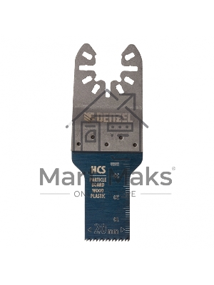 Насадка для МФИ режущая пазовая прямая, HCS, по дереву, 20 х 1,4 мм, мелкий зуб Denzel