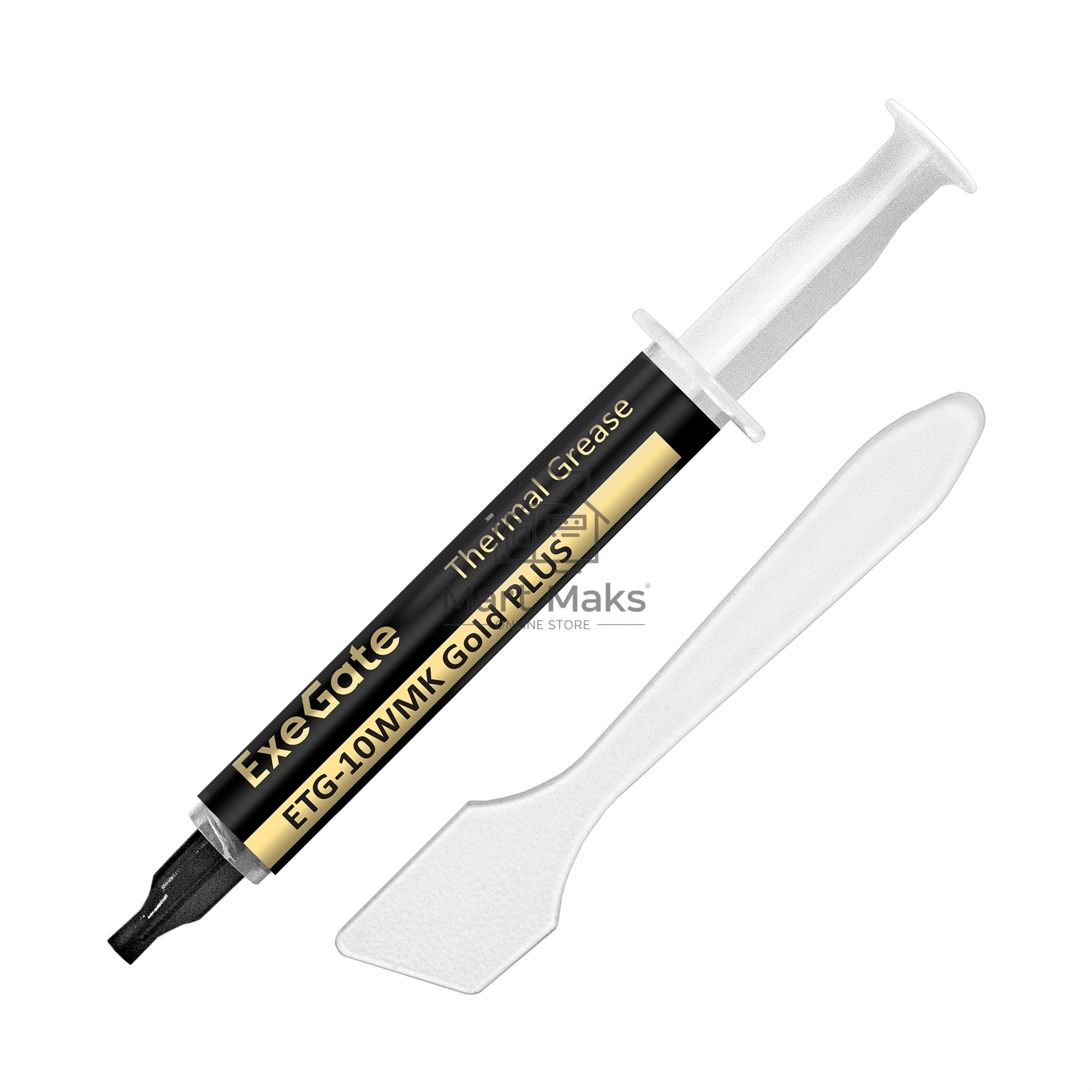 Термопаста Exegate EX296086RUS ETG-10WMK Gold PLUS (10,4 Вт/(м•К), 4г, шприц с лопаткой)