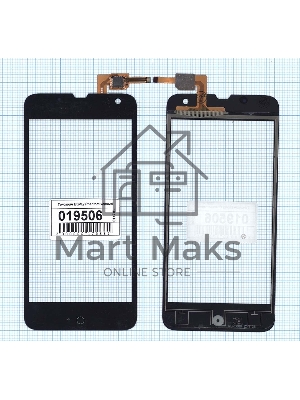 Сенсорное стекло (тачскрин) для Explay Phantom черное