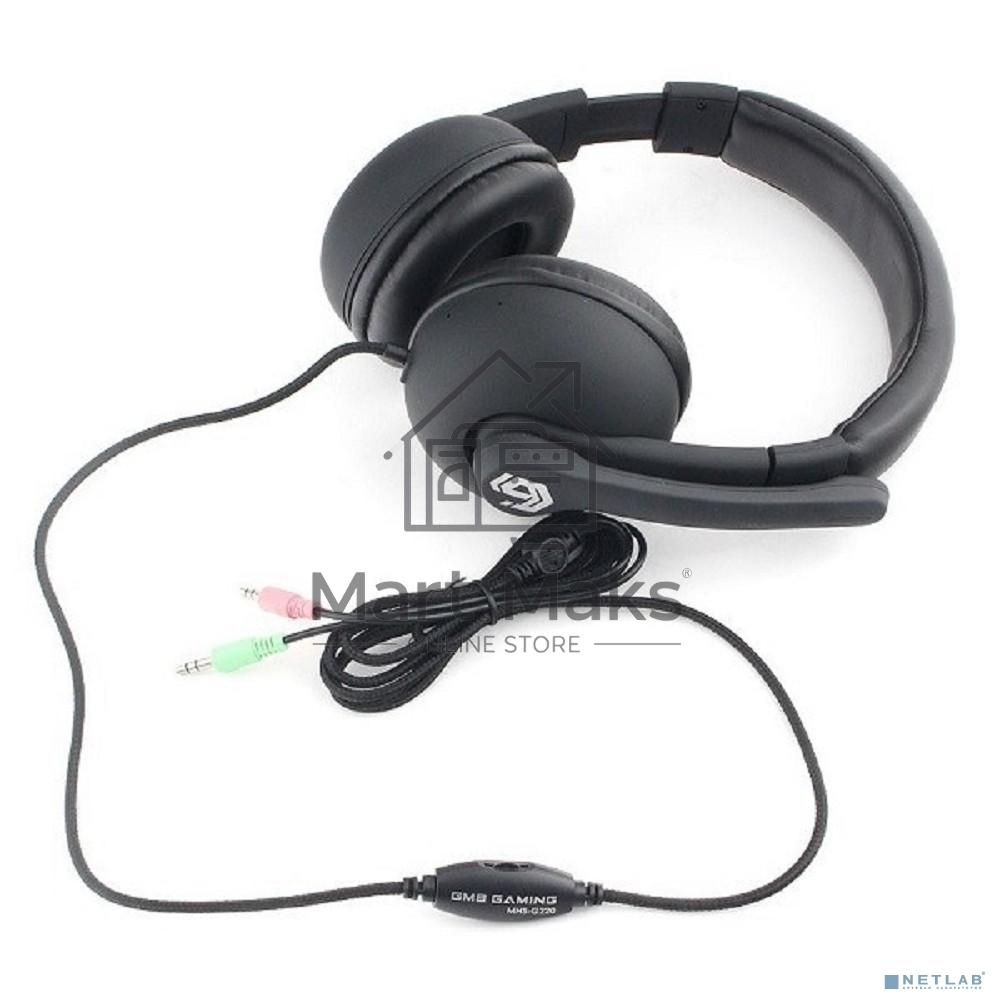 Гарнитура игровая Gembird MHS-G220   черный  soft touch  регулировка громкости  кабель 2м