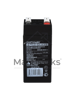 Аккумулятор свинцово-кислотный GoPower LA-445 4V 4.5Ah (1/20)